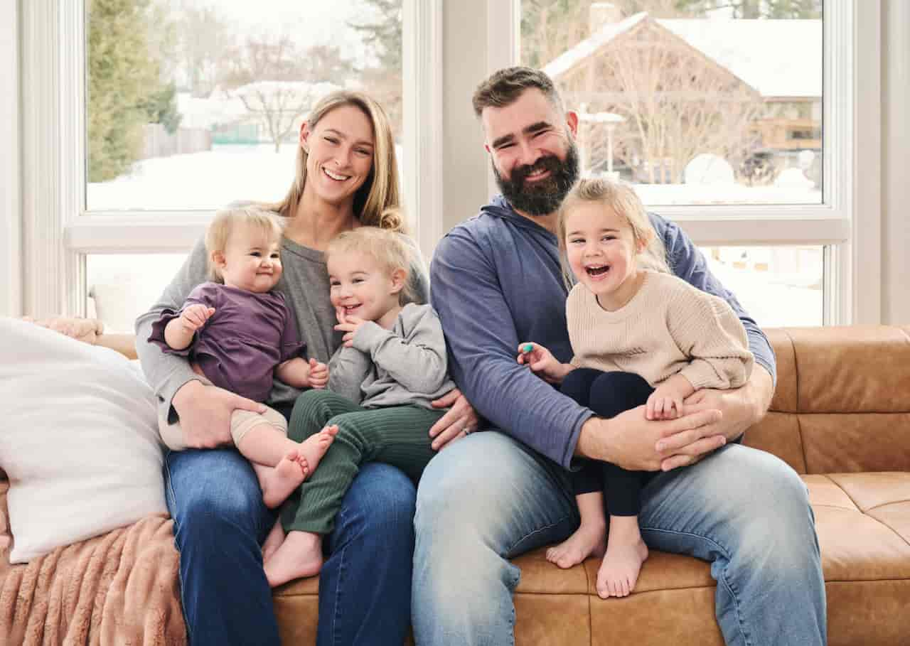 Jason Kelce With Daughters