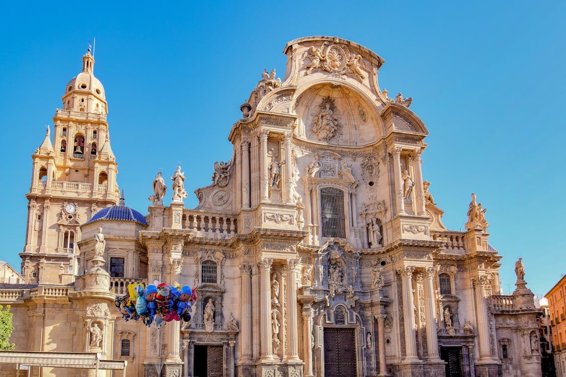 Free A Cathedral Under a Clear Blue Sky Stock Photo